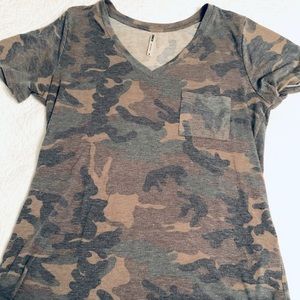 Camo Print Tee